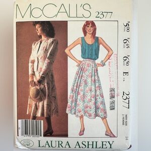 McCall’s 2377 vintage Laura Ashley sewing pattern